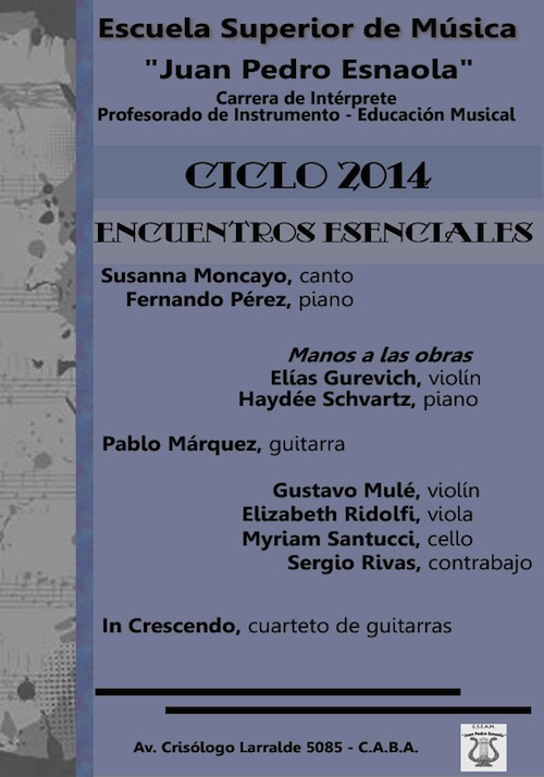 Ciclo  Encuentros Esenciales 2014